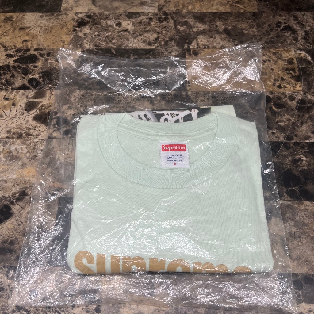 Supreme Kiss Tee (Ss23) Pale Green Size Small Nwt